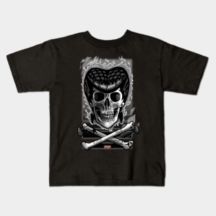 Pompadour Skull Kids T-Shirt